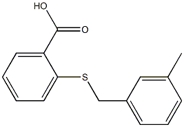 2-[(3-methylbenzyl)thio]benzoic acid Structure