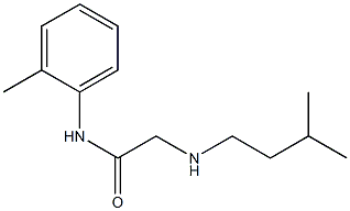 2-[(3-methylbutyl)amino]-N-(2-methylphenyl)acetamide Structure