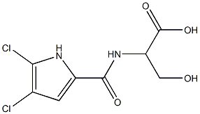 2-[(4,5-dichloro-1H-pyrrol-2-yl)formamido]-3-hydroxypropanoic acid Structure