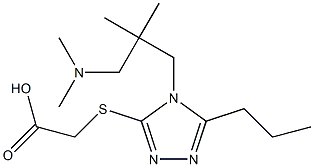 2-[(4-{2-[(dimethylamino)methyl]-2-methylpropyl}-5-propyl-4H-1,2,4-triazol-3-yl)sulfanyl]acetic acid Structure