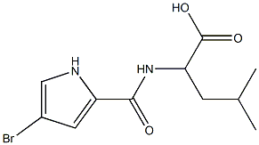 2-[(4-bromo-1H-pyrrol-2-yl)formamido]-4-methylpentanoic acid 구조식 이미지