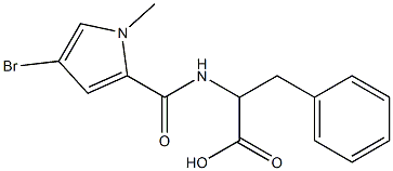 2-[(4-bromo-1-methyl-1H-pyrrol-2-yl)formamido]-3-phenylpropanoic acid Structure