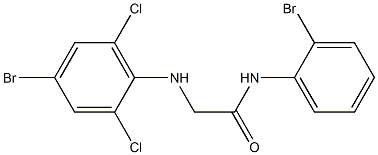 2-[(4-bromo-2,6-dichlorophenyl)amino]-N-(2-bromophenyl)acetamide 구조식 이미지