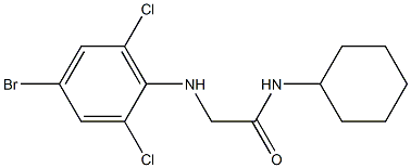 2-[(4-bromo-2,6-dichlorophenyl)amino]-N-cyclohexylacetamide Structure
