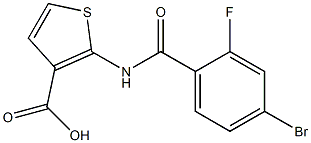 2-[(4-bromo-2-fluorobenzoyl)amino]thiophene-3-carboxylic acid Structure