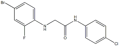 2-[(4-bromo-2-fluorophenyl)amino]-N-(4-chlorophenyl)acetamide 구조식 이미지