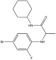 2-[(4-bromo-2-fluorophenyl)amino]-N-cyclohexylpropanamide 구조식 이미지