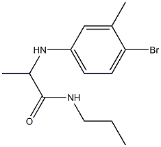 2-[(4-bromo-3-methylphenyl)amino]-N-propylpropanamide Structure