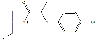 2-[(4-bromophenyl)amino]-N-(2-methylbutan-2-yl)propanamide Structure