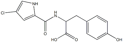 2-[(4-chloro-1H-pyrrol-2-yl)formamido]-3-(4-hydroxyphenyl)propanoic acid Structure