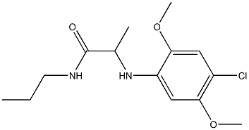 2-[(4-chloro-2,5-dimethoxyphenyl)amino]-N-propylpropanamide Structure