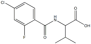 2-[(4-chloro-2-fluorophenyl)formamido]-3-methylbutanoic acid Structure