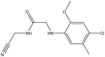 2-[(4-chloro-2-methoxy-5-methylphenyl)amino]-N-(cyanomethyl)acetamide Structure