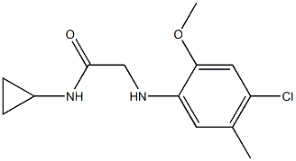 2-[(4-chloro-2-methoxy-5-methylphenyl)amino]-N-cyclopropylacetamide 구조식 이미지