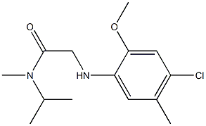 2-[(4-chloro-2-methoxy-5-methylphenyl)amino]-N-methyl-N-(propan-2-yl)acetamide 구조식 이미지