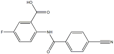 2-[(4-cyanobenzoyl)amino]-5-fluorobenzoic acid 구조식 이미지