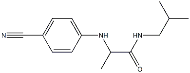 2-[(4-cyanophenyl)amino]-N-(2-methylpropyl)propanamide Structure