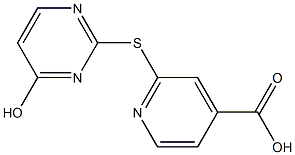 2-[(4-hydroxypyrimidin-2-yl)sulfanyl]pyridine-4-carboxylic acid Structure