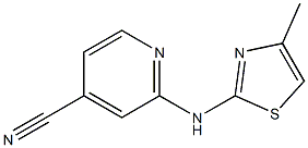 2-[(4-methyl-1,3-thiazol-2-yl)amino]isonicotinonitrile 구조식 이미지