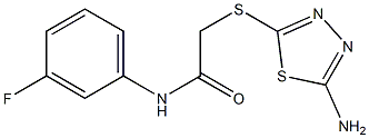 2-[(5-amino-1,3,4-thiadiazol-2-yl)sulfanyl]-N-(3-fluorophenyl)acetamide 구조식 이미지