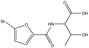 2-[(5-bromo-2-furoyl)amino]-3-hydroxybutanoic acid 구조식 이미지