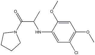 2-[(5-chloro-2,4-dimethoxyphenyl)amino]-1-(pyrrolidin-1-yl)propan-1-one 구조식 이미지