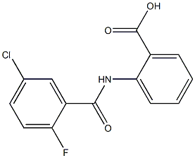 2-[(5-chloro-2-fluorobenzene)amido]benzoic acid Structure