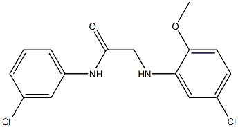 2-[(5-chloro-2-methoxyphenyl)amino]-N-(3-chlorophenyl)acetamide 구조식 이미지