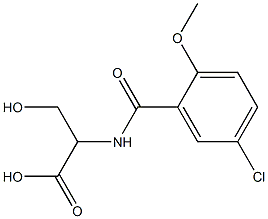 2-[(5-chloro-2-methoxyphenyl)formamido]-3-hydroxypropanoic acid Structure