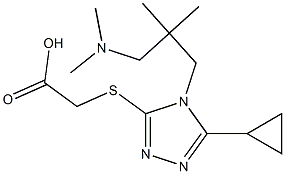 2-[(5-cyclopropyl-4-{2-[(dimethylamino)methyl]-2-methylpropyl}-4H-1,2,4-triazol-3-yl)sulfanyl]acetic acid Structure