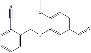 2-[(5-formyl-2-methoxyphenoxy)methyl]benzonitrile 구조식 이미지