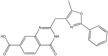 2-[(5-methyl-2-phenyl-1,3-oxazol-4-yl)methyl]-4-oxo-3,4-dihydroquinazoline-7-carboxylic acid Structure