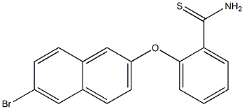 2-[(6-bromonaphthalen-2-yl)oxy]benzene-1-carbothioamide 구조식 이미지