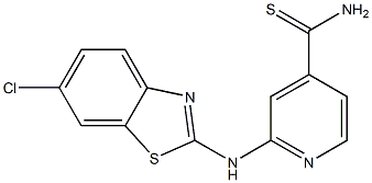 2-[(6-chloro-1,3-benzothiazol-2-yl)amino]pyridine-4-carbothioamide Structure