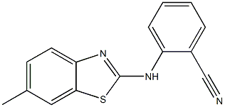 2-[(6-methyl-1,3-benzothiazol-2-yl)amino]benzonitrile Structure