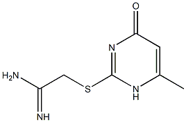 2-[(6-methyl-4-oxo-1,4-dihydropyrimidin-2-yl)sulfanyl]ethanimidamide Structure