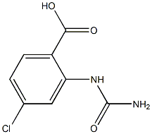 2-[(aminocarbonyl)amino]-4-chlorobenzoic acid 구조식 이미지