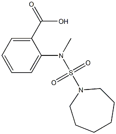 2-[(azepane-1-sulfonyl)(methyl)amino]benzoic acid Structure