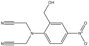 2-[(cyanomethyl)[2-(hydroxymethyl)-4-nitrophenyl]amino]acetonitrile 구조식 이미지