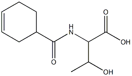 2-[(cyclohex-3-en-1-ylcarbonyl)amino]-3-hydroxybutanoic acid 구조식 이미지