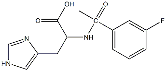 2-[1-(3-fluorophenyl)acetamido]-3-(1H-imidazol-4-yl)propanoic acid Structure