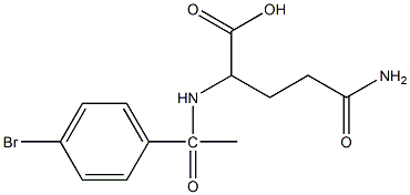 2-[1-(4-bromophenyl)acetamido]-4-carbamoylbutanoic acid Structure