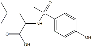 2-[1-(4-hydroxyphenyl)acetamido]-4-methylpentanoic acid Structure