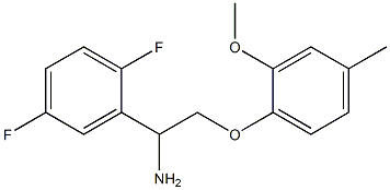 2-[1-amino-2-(2-methoxy-4-methylphenoxy)ethyl]-1,4-difluorobenzene 구조식 이미지