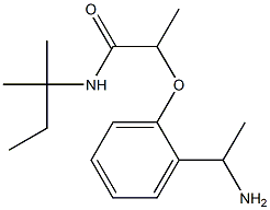 2-[2-(1-aminoethyl)phenoxy]-N-(2-methylbutan-2-yl)propanamide 구조식 이미지