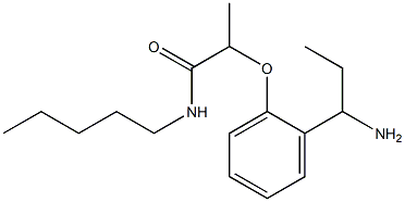 2-[2-(1-aminopropyl)phenoxy]-N-pentylpropanamide Structure