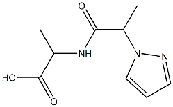 2-[2-(1H-pyrazol-1-yl)propanamido]propanoic acid Structure