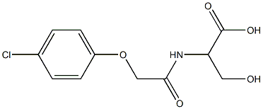2-[2-(4-chlorophenoxy)acetamido]-3-hydroxypropanoic acid Structure