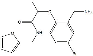 2-[2-(aminomethyl)-4-bromophenoxy]-N-(furan-2-ylmethyl)propanamide Structure