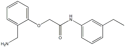 2-[2-(aminomethyl)phenoxy]-N-(3-ethylphenyl)acetamide 구조식 이미지